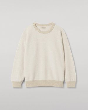 Johnstons of Elgin Liddell Cashmere Sweatshirt - White