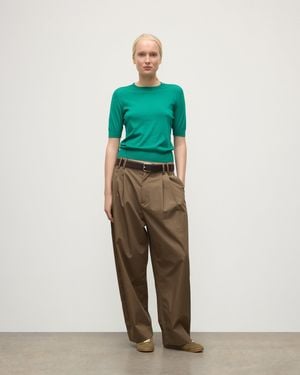 Johnstons of Elgin Honour Bright Superfine Cashmere T-Shirt - Green