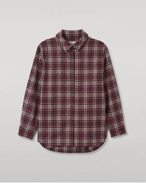 Johnstons of Elgin Clanlass Plaid Overshirt - Purple