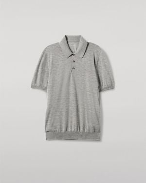 Johnstons of Elgin Fin Superfine Cashmere Polo Shirt - White