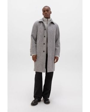 Johnstons of Elgin 'The Balmacaan' Coat - Grey