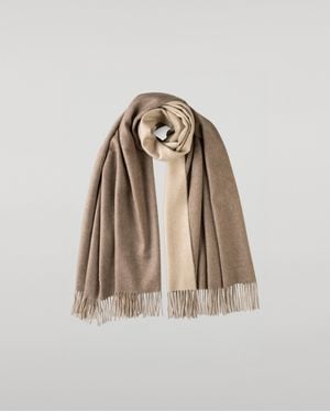 Johnstons of Elgin Contrast Reversible Cashmere Stole - Natural