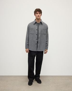 Johnstons of Elgin Cashmere Wool Blend Overshirt - Grey