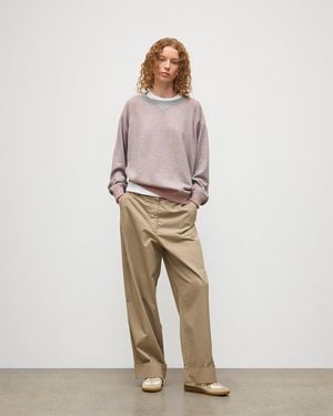 Johnstons of Elgin Beach Cashmere Sweatshirt - Natural