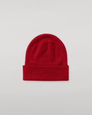 Johnstons of Elgin Braemar Cashmere Beanie - Red