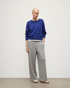 Johnstons of Elgin Coll Light Cashmere Trouser - Blue