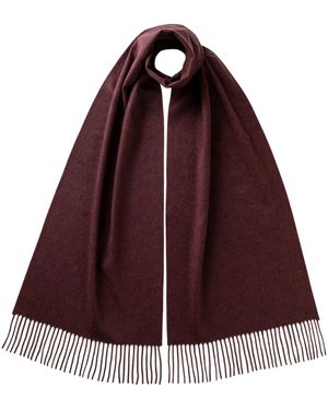 Johnstons of Elgin Wide Cashmere Scarf - Red