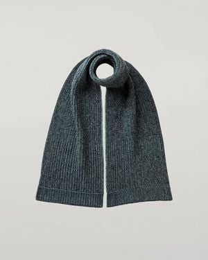 Johnstons of Elgin Donegal Cashmere Knitted Scarf - Blue