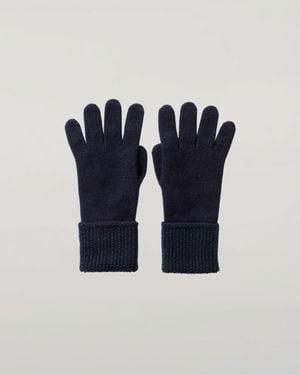 Johnstons of Elgin Seed Stitch Cashmere Gloves - Blue