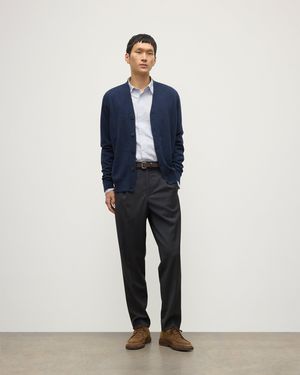 Johnstons of Elgin Rory Classic Cashmere Cardigan - Blue