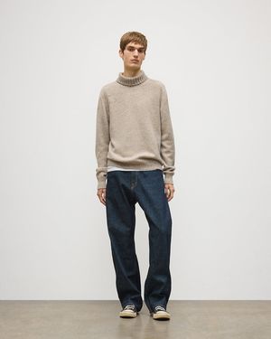 Johnstons of Elgin Mackintosh Roll Neck Donegal Cashmere Jumper - Natural
