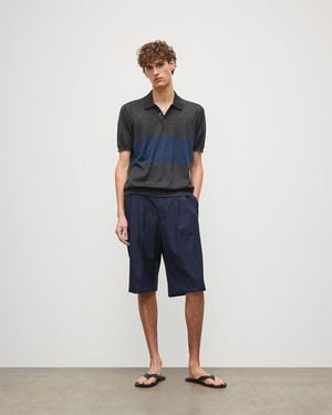 Johnstons of Elgin Mack & Superfine Cashmere Polo Shirt - Blue