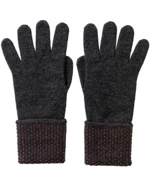 Johnstons of Elgin Seed Stitch Cashmere Gloves - Black
