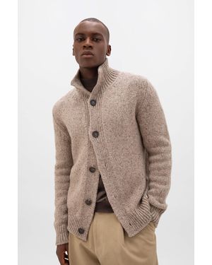 Johnstons of Elgin Donegal Cashmere Light Cardigan - Brown
