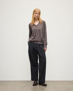 Johnstons of Elgin Beatrice Superfine Cashmere Sweater - White