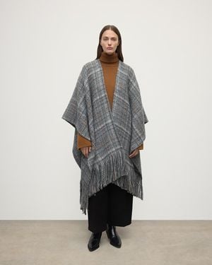 Johnstons of Elgin Texture Cape - Grey
