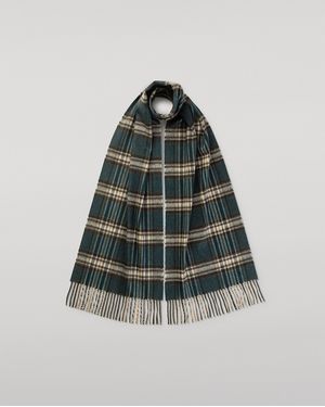 Johnstons of Elgin Doune Bottle Cashmere Scarf - Blue