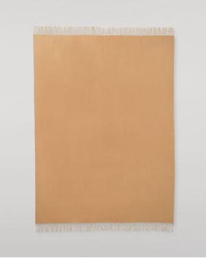 Johnstons of Elgin Plain Camel Cashmere Throw - Brown
