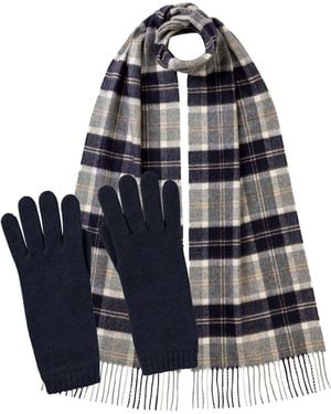 Johnstons of Elgin Bannockbane Cashmere Accessories Gift Set - Blue