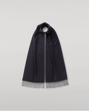 Johnstons of Elgin Dark Cashmere Scarf - Blue