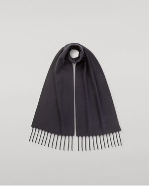 Johnstons of Elgin Mach Wool Scarf - Blue