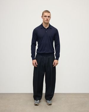 Johnstons of Elgin Cashmere Polo Shirt - Blue