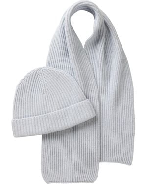 Johnstons of Elgin Children's Beanie & Scarf Gift Set - Grey