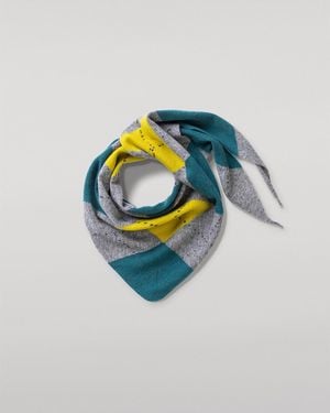 Johnstons of Elgin Clan Argyle Cashmere Bandana - Blue