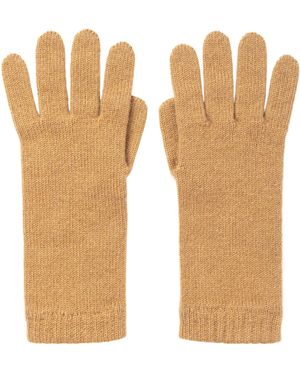 Johnstons of Elgin Cashmere Camel Gloves - White