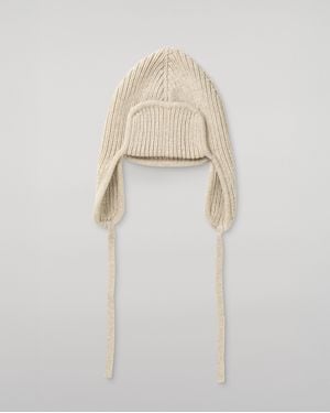 Johnstons of Elgin Dewar Cashmere Deer Stalker Beanie - White