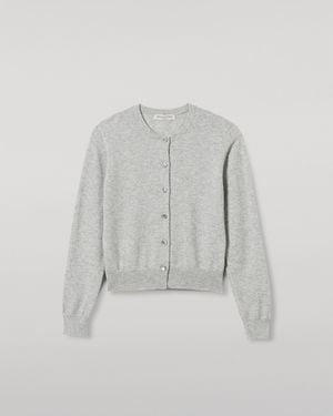 Johnstons of Elgin Iris Pale Classic Cashmere Cardigan - White