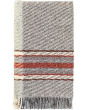 Johnstons of Elgin Donegal Check Bed Throw - Grey