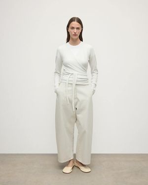 Johnstons of Elgin Ballet Wrap Cashmere Ballet Cardigan - White