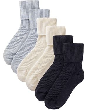 Johnstons of Elgin Cashmere Lounge Socks Gift Set - Blue