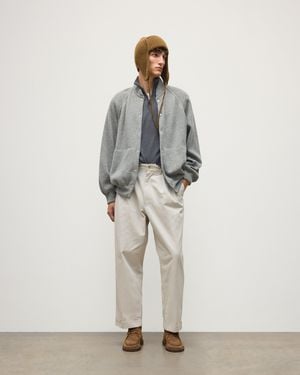 Johnstons of Elgin Keppie Cashmere Bomber Jacket - White