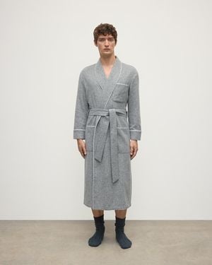 Johnstons of Elgin Donegal Cashmere Dressing Gown - Grey