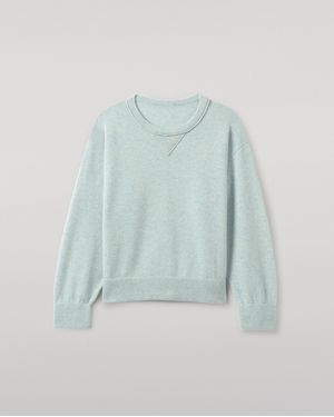 Johnstons of Elgin Stella Light Cashmere Sweatshirt - Green