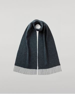 Johnstons of Elgin Lofty Twill Cashmere Scarf - Blue