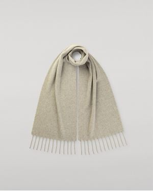 Johnstons of Elgin Mach Light Wool Scarf - Natural