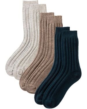 Johnstons of Elgin Cashmere Lounge Socks Gift Set - Blue