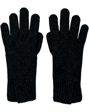 Johnstons of Elgin Split Cuff Cashmere Gloves - Black