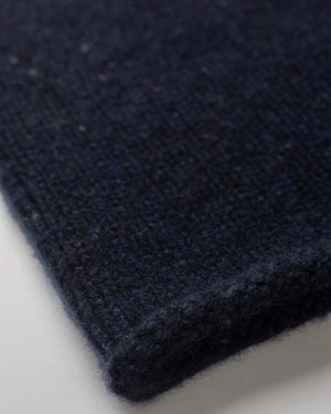 Johnstons of Elgin Tiree Donegal Cashmere Beanie - Blue