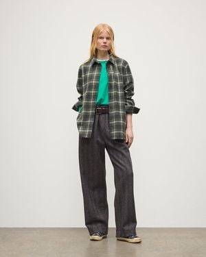 Johnstons of Elgin Clanlass Plaid Overshirt - Green
