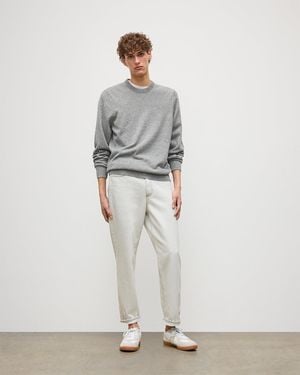Johnstons of Elgin Rory Classic Cashmere Crew Jumper - Grey