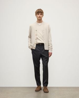 Johnstons of Elgin Rory Classic Cashmere Cardigan - White