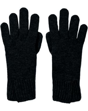 Johnstons of Elgin Split Cuff Cashmere Gloves - Black