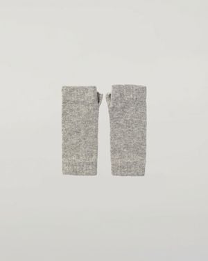 Johnstons of Elgin Light Cashmere Wrist Warmers - Gray