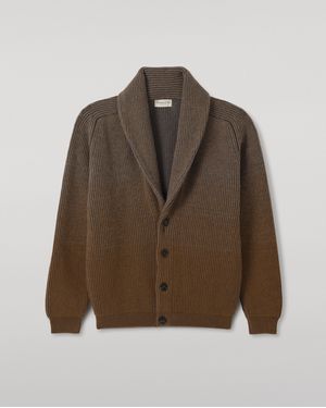 Johnstons of Elgin Pioneer Shawl Collar Cashmere Cardigan - Natural