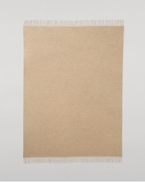 Johnstons of Elgin Plain Cashmere Throw - Natural