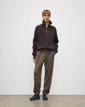 Johnstons of Elgin Lewis Tapered Cashmere Joggers - Brown